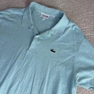 Men's Lacoste XL Short Sleeve Polo Shirt Golf Blue Preppy